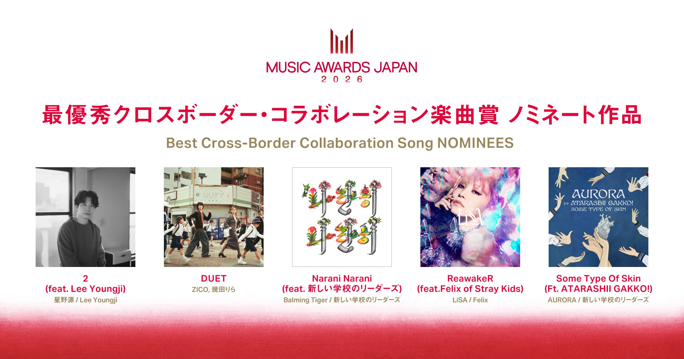 Best Cross-Border Collaboration Song Nominees