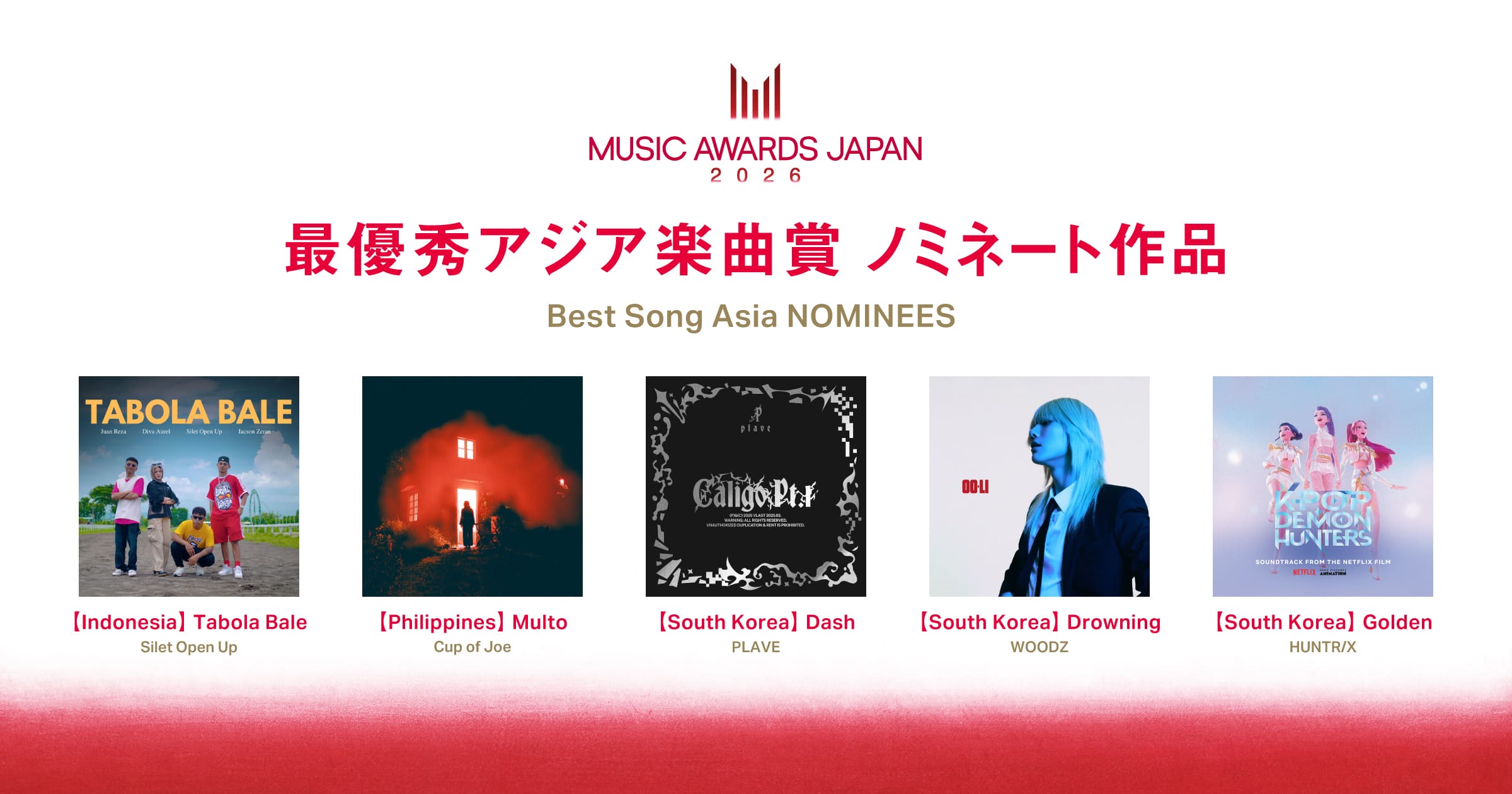 BEST SONG ASIA Nominees