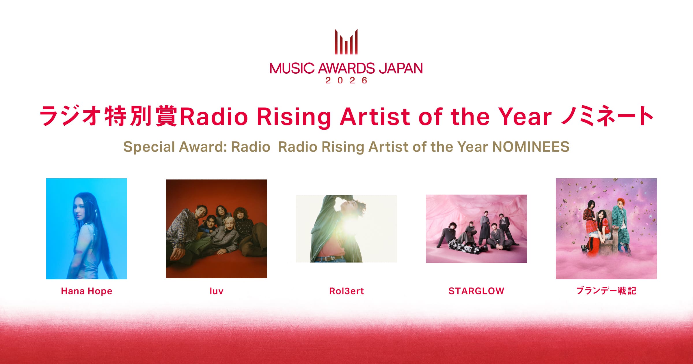 Special Award: Radio Radio Rising Artist of the Year Nominees
